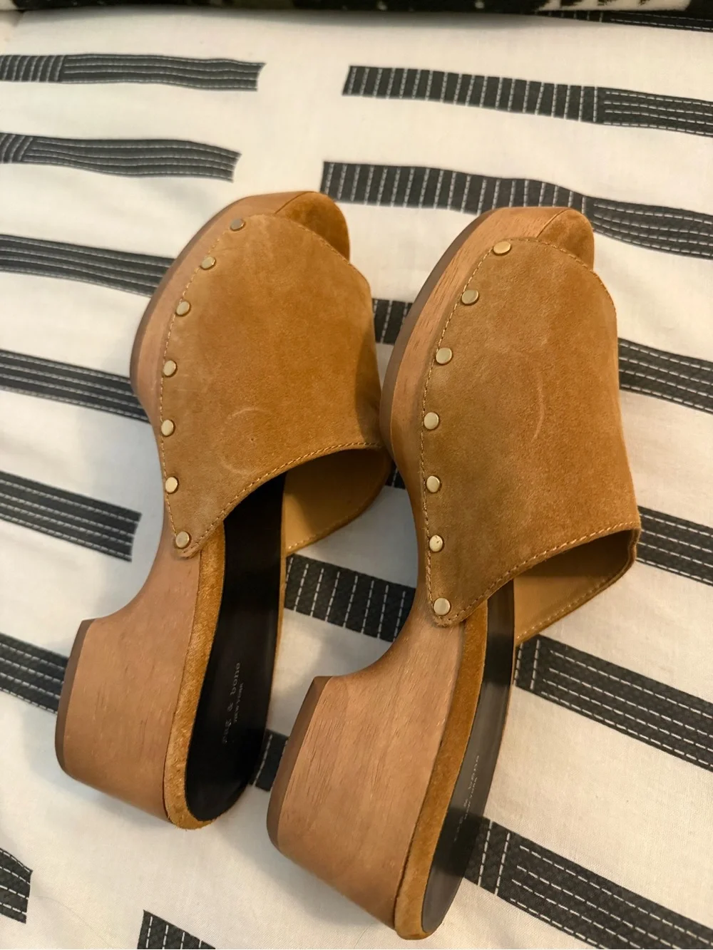 Rag & Bone Mara Suede Open Toe Platform Clogs / Sandals, size 9 - never worn - Picture 7 of 7